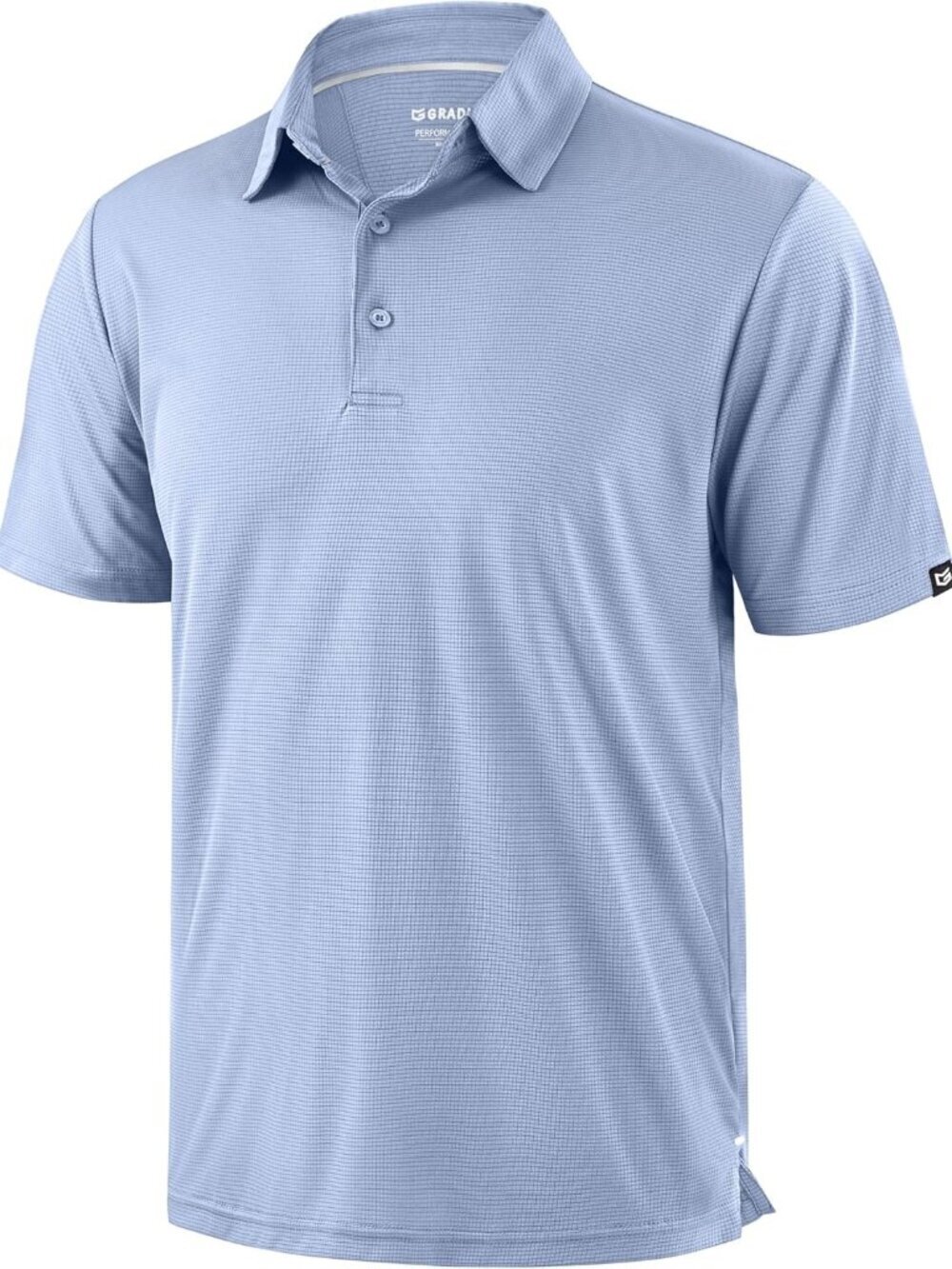 Men's Light Blue Golf Shirt Short Sleeve Dry Fit Moisture Wicking Polo Top Activ